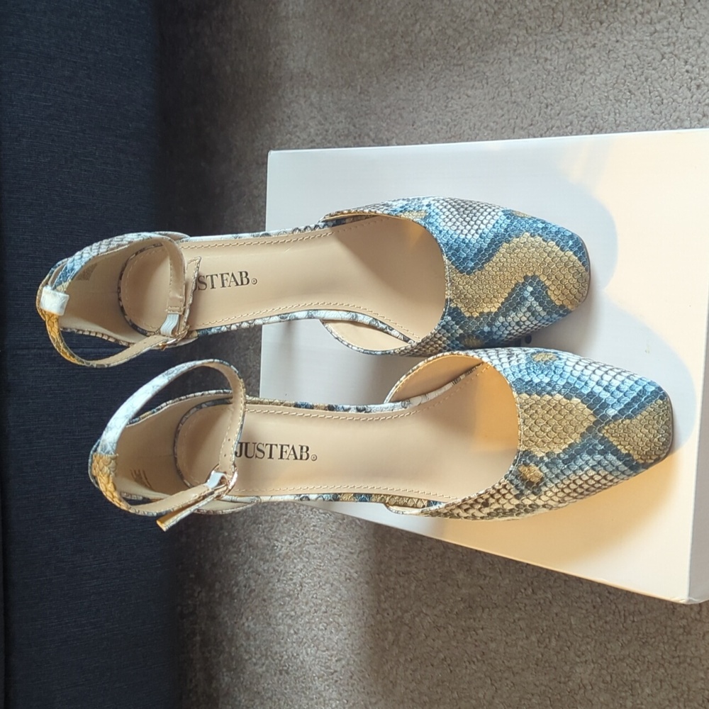 Snake print heels
